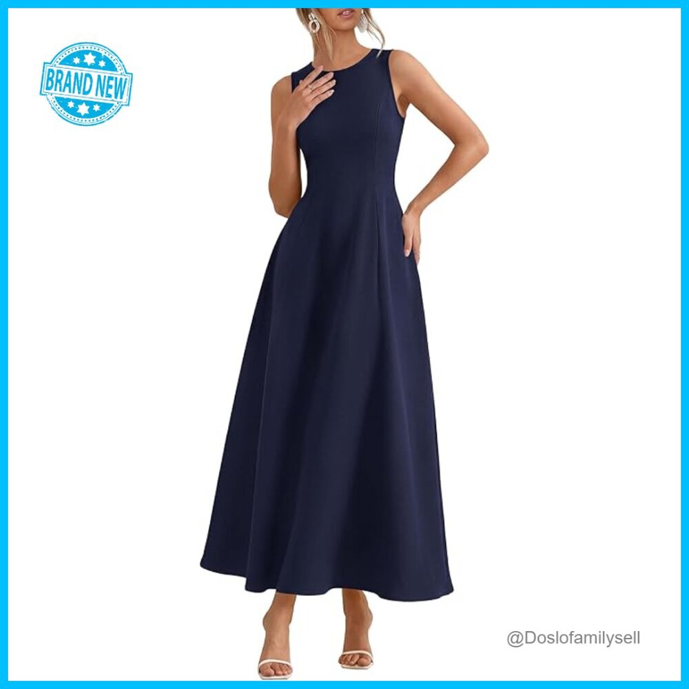 Maxi Dress Elegant A-Line Sleeveless Formal Cocktail Wedding Guest Wear